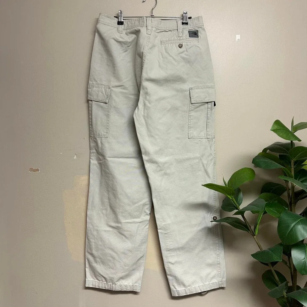 The North Face A5 Cream Baggy Cargo Hiking Pants Vintage 00s Mens 32x31